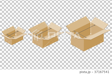 ダンボール箱の内寸 37167541