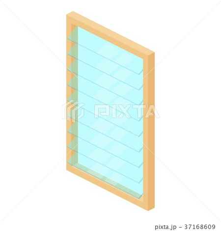 Rectangular window frame icon, isometric 3d style Rectangular window frame icon, isometric 3d style 37168609