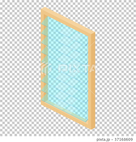 Rectangular window frame icon, isometric 3d style Rectangular window frame icon, isometric 3d style 37168609