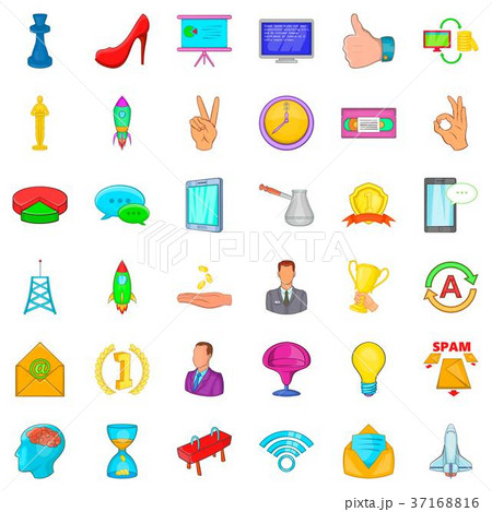 Spam icons set, cartoon style Spam icons set, cartoon style 37168816
