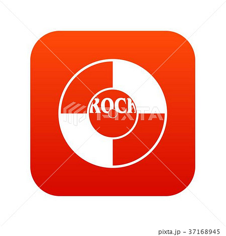 Vinyl icon digital red Vinyl icon digital red 37168945