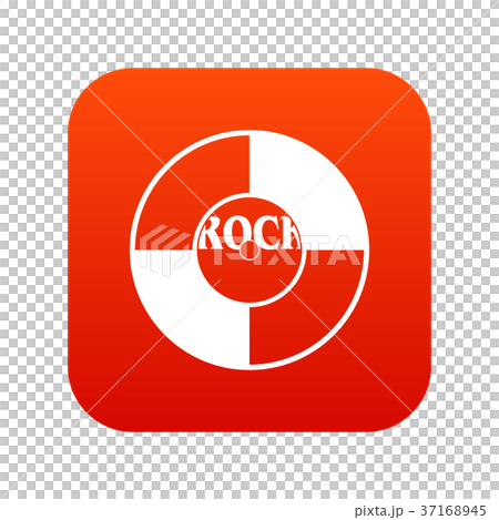Vinyl icon digital red Vinyl icon digital red 37168945