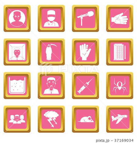 Phobia symbols icons pink Phobia symbols icons pink 37169034
