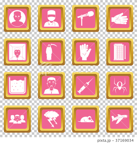 Phobia symbols icons pink Phobia symbols icons pink 37169034