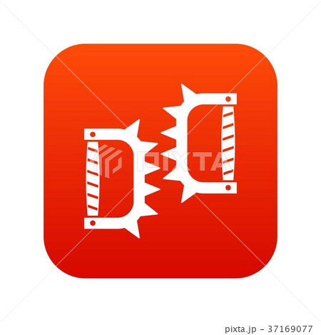 Knuckles with spikes icon digital red 37169077