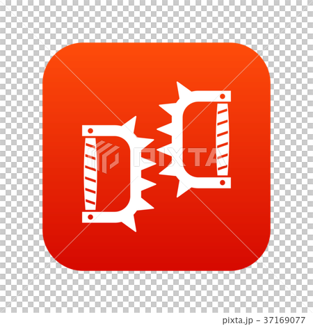 Knuckles with spikes icon digital red 37169077