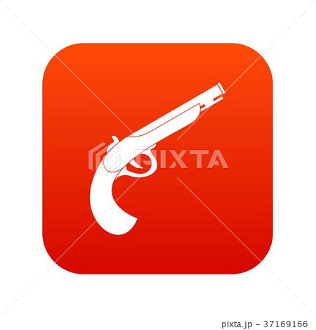 Gun icon digital red 37169166