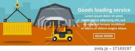 Goods loading service banner horizontal concept Goods loading service banner horizontal concept 37169287