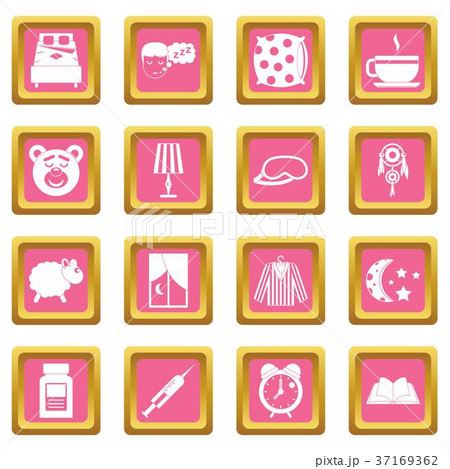 Sleep icons pink 37169362