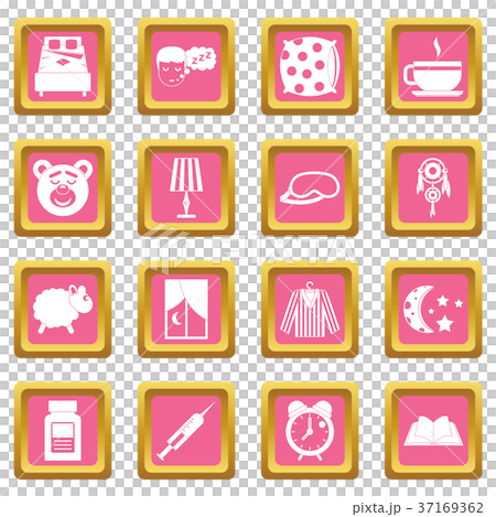 Sleep icons pink 37169362
