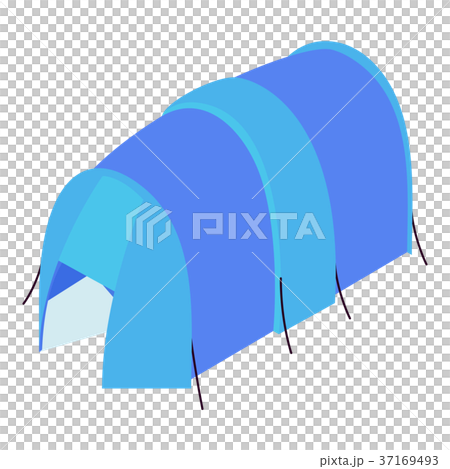 Blue tent icon, isometric 3d style 37169493