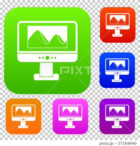 Computer monitor with photo on screen set Computer monitor with photo on screen set 37169640