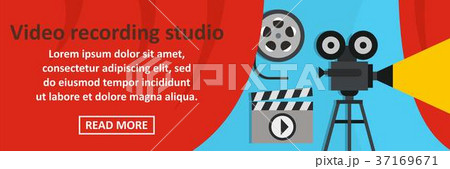 Video recording studio banner horizontal concept 37169671