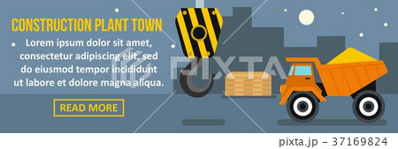 Construction plant town banner horizontal concept Construction plant town banner horizontal concept 37169824