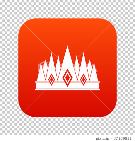 Crown icon digital red Crown icon digital red 37169831
