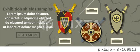Exhibition shields samples banner horizontal concept 37169913