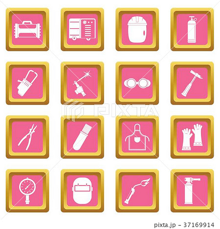 Welding icons pink 37169914