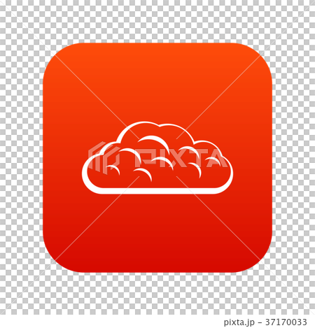 Winter cloud icon digital red 37170033