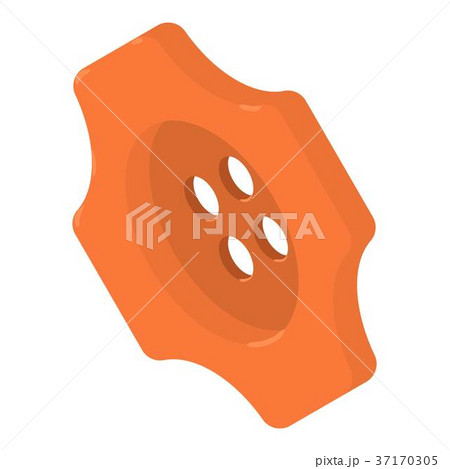 Orange button shirt icon, isometric 3d style 37170305