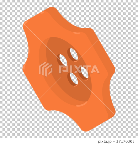 Orange button shirt icon, isometric 3d style 37170305
