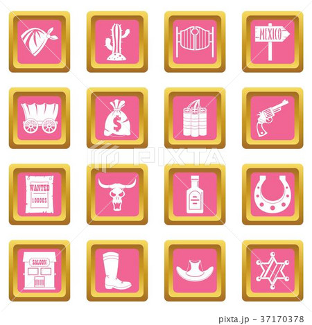 Wild west icons pink Wild west icons pink 37170378
