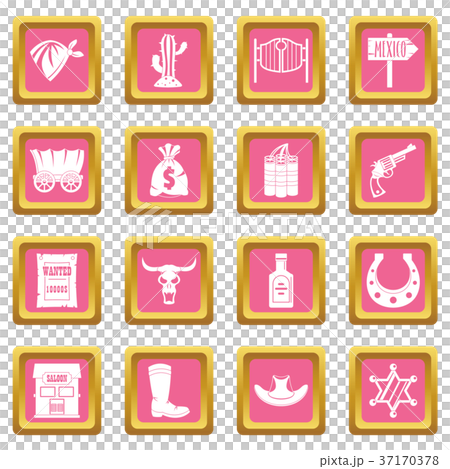 Wild west icons pink Wild west icons pink 37170378