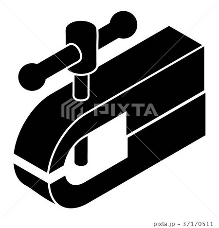 Clamping machine icon, simple black style Clamping machine icon, simple black style 37170511