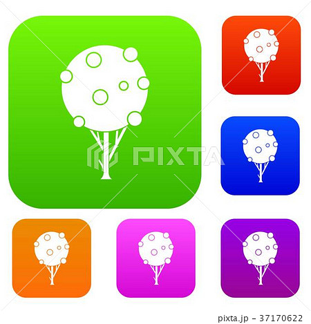 Tree with fruits set collection Tree with fruits set collection 37170622