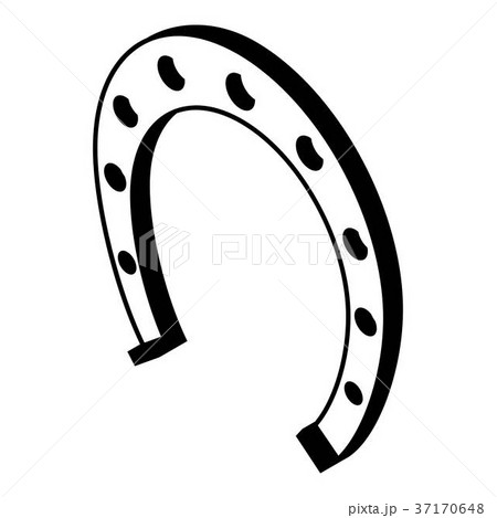Horseshoe Icon Simple Black Styleのイラスト素材