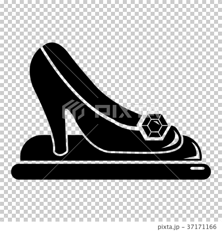 Princess shoes icon, simple black style 37171166