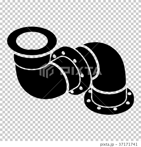 Adapter pipe icon, simple black style 37171741