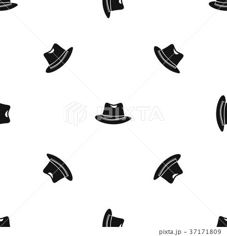 Hat pattern seamless black 37171809