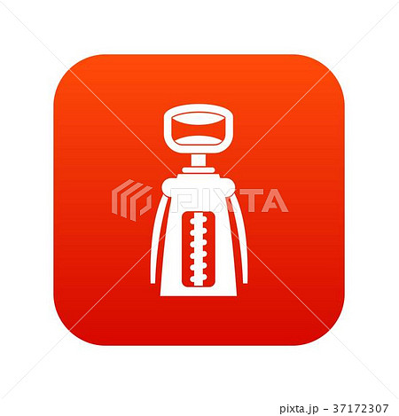 Modern corkscrew icon digital red Modern corkscrew icon digital red 37172307