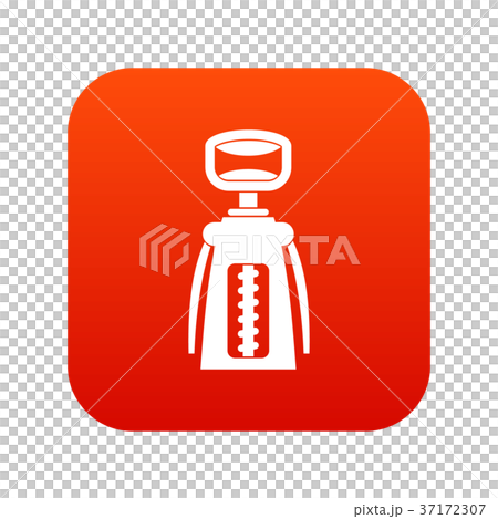 Modern corkscrew icon digital red Modern corkscrew icon digital red 37172307