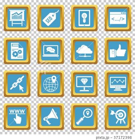 SEO icons azure - Stock Illustration [37172398] - PIXTA