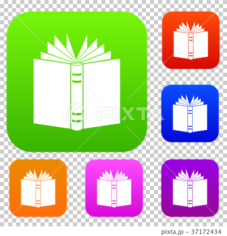 Open thick book set collection - Stock Illustration [37172434] - PIXTA