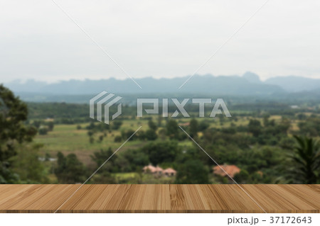 rural landscape in Thailand. forest & mountain in morning. 37172643