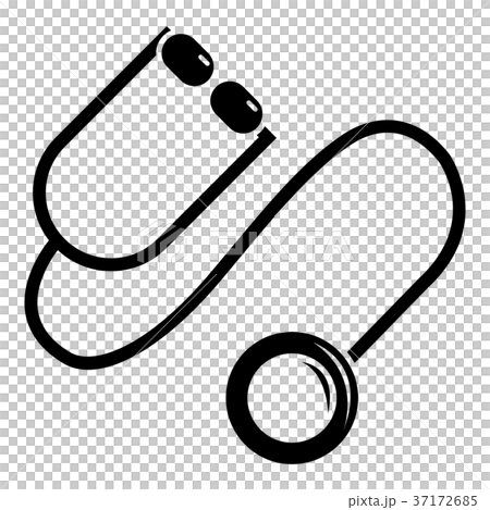Stethoscope icon, simple black style Stethoscope icon, simple black style 37172685