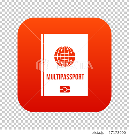 Multipassport icon digital red - Stock Illustration [37172900] - PIXTA