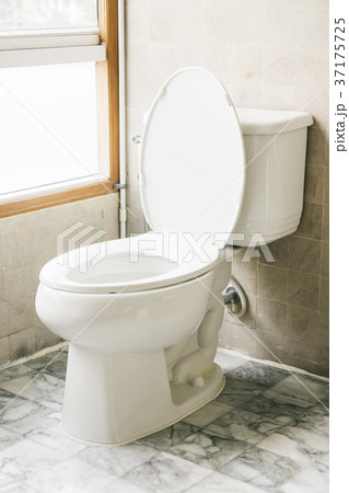 Toilet seat decoration in bathroom 37175725