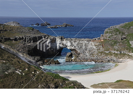 小笠原諸島 南島 扇池の写真素材