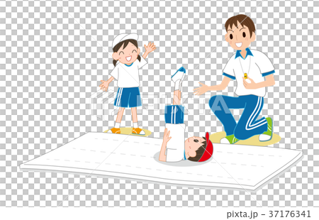 マット運動のイラスト素材