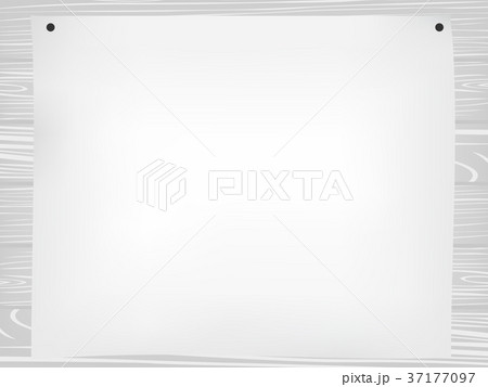 グレーのメッセージボードに紙のイラスト素材