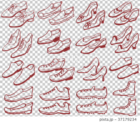 靴 セット 手書きイラスト 靴 セット 手書きイラスト 37179234
