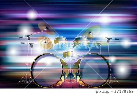 abstract blur background with drum kit 37179268