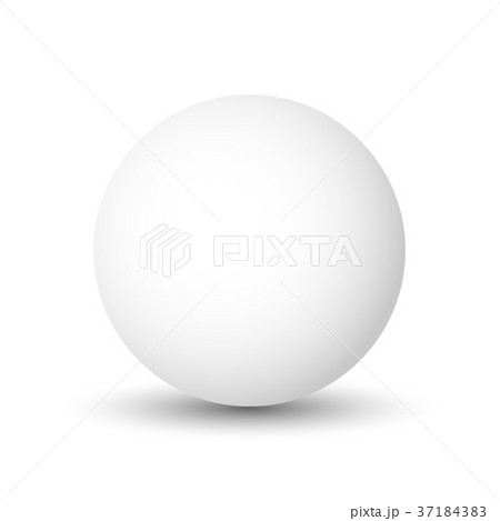 White sphere, ball or orb. 3D vector object with 37184383