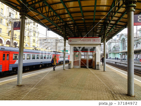 Railway station in Moscow, Russia Railway station in Moscow, Russia 37184972