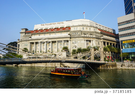 Famous Fullerton Hotel in Singapore Famous Fullerton Hotel in Singapore 37185185