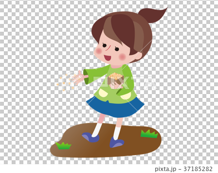 女の子　豆まき 37185282