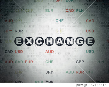 Currency concept: Exchange on Digital Data Paper 37186617